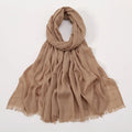 Stylish New Winter Scarf for Women Polyester Hijab Musulman Plaid Ethnic Scarves & Shawls for Muslims