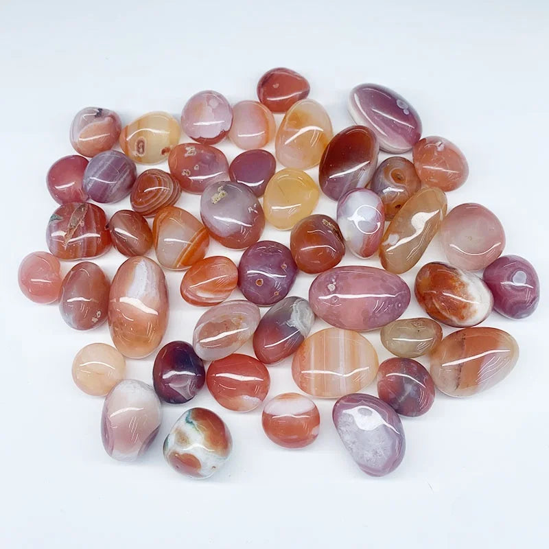 Wholesale Polished Natural Crystal Red Agate Carnelian Tumbled Stone