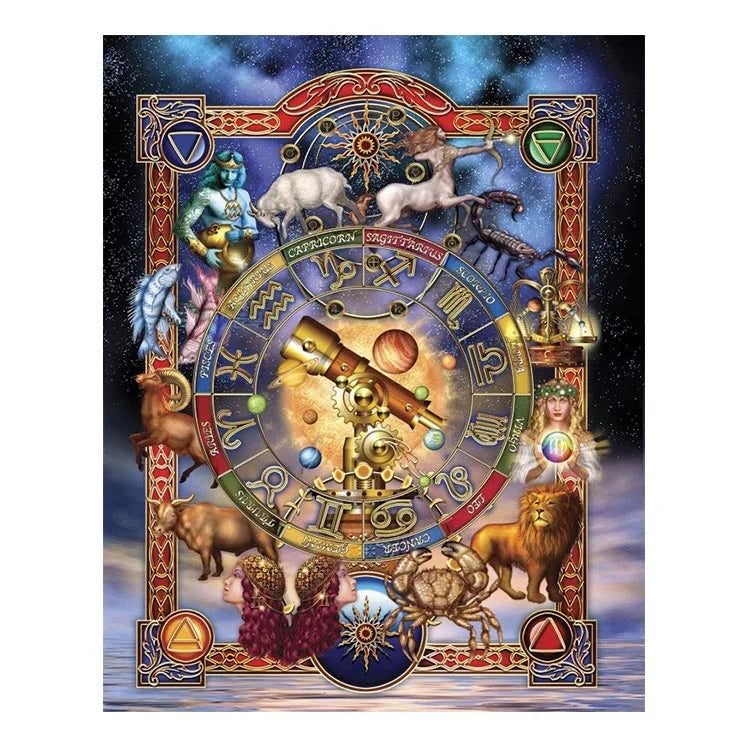 DIY Diamond Painting 12 Zodiac Embroidery Painting Full Square Resin Stones ASF787