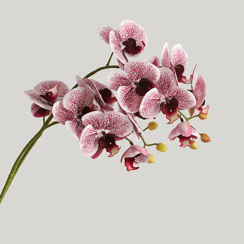 Natural Touch 3D Print Artificial 7 Heads Orchid Flower 70cm for Home & Hotel Decoration-Mother's Day Father's Day Christmas