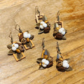Retro Brown Coffee Bean Earring Geometric Multiple Leaf Fruit Pendant Earrings for Women for Women Daily Jewelry Gifts