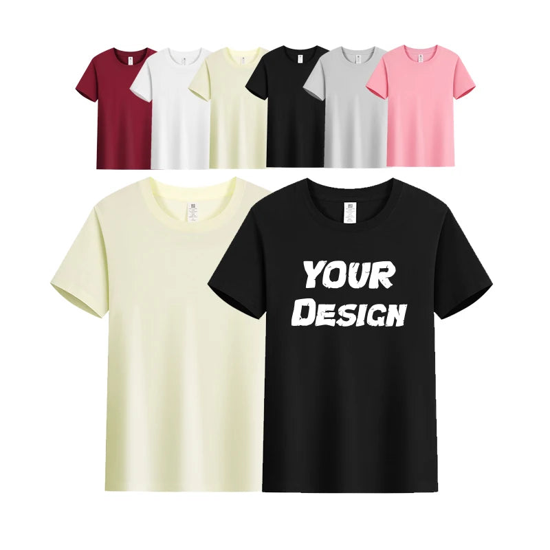 Wholesale 100% Cotton Tshirt for Men Custom Logo 200 Grams Knitted Fabric Plain Casual Blank T-shirts with Print Pattern