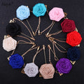 New Men's Suit Corsage Accessories Wedding Silk Flower Boutonnieres Marriage Corsage Wedding Boutonniere Brooch HS479