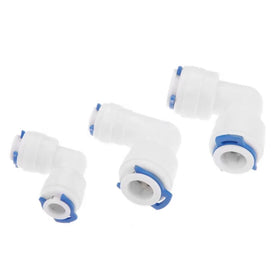 China Factory 1/4 Inch 3/8 Inch Plastic L Shape RO Water Filter Adapter Pipe Fittings Coupling