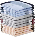 OEM Factory Bulk Wholesale One Dozen 40X40cm Striped Cotton Handkerchiefs Perfect Gift Yarn Dyed Pocket Squares Hankies for Men