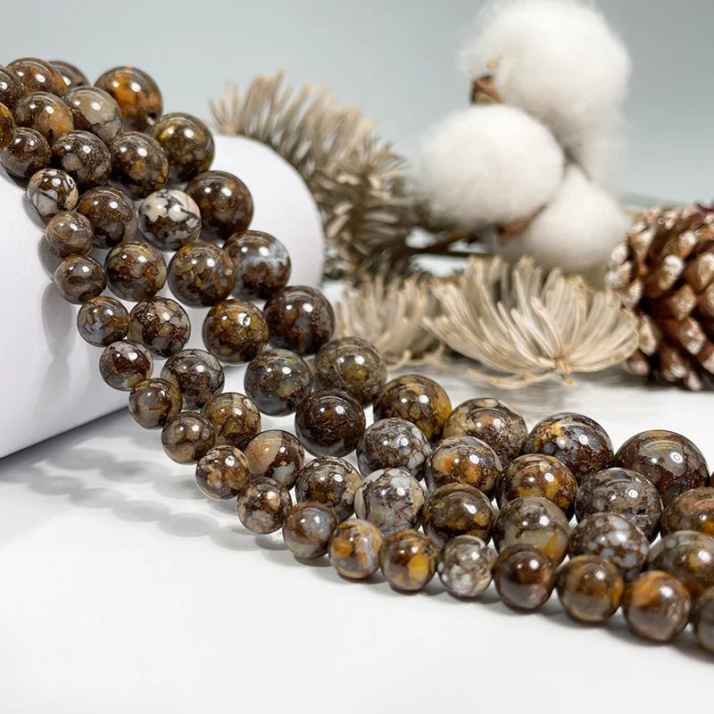 Wholesale Natural Fire Lace Opal Gemstones Loose Beads for Jewelry Making Bracelets Necklaces 15.5"