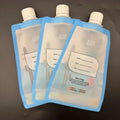 Customized Logo Disposable Transparent PE Die Cut Handle Jelly Fruit Juice Liquid Stand Spout Pouch Bag Straw Milk Pet Food