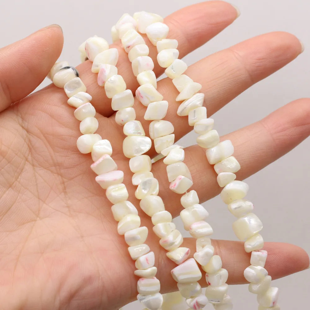 Irregular Shape White Shell Pieces Horseshoe Snails Corn Kernels Loose Beads Irregularly Mother of Pearl Diy Jewelry Accessories