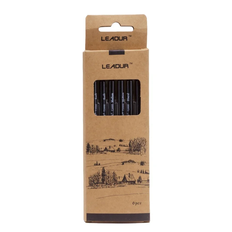 LEADUR HB Woodless Graphite Drawing Sketching Pencils Set-High Quality EN71 Certified School & Office Use