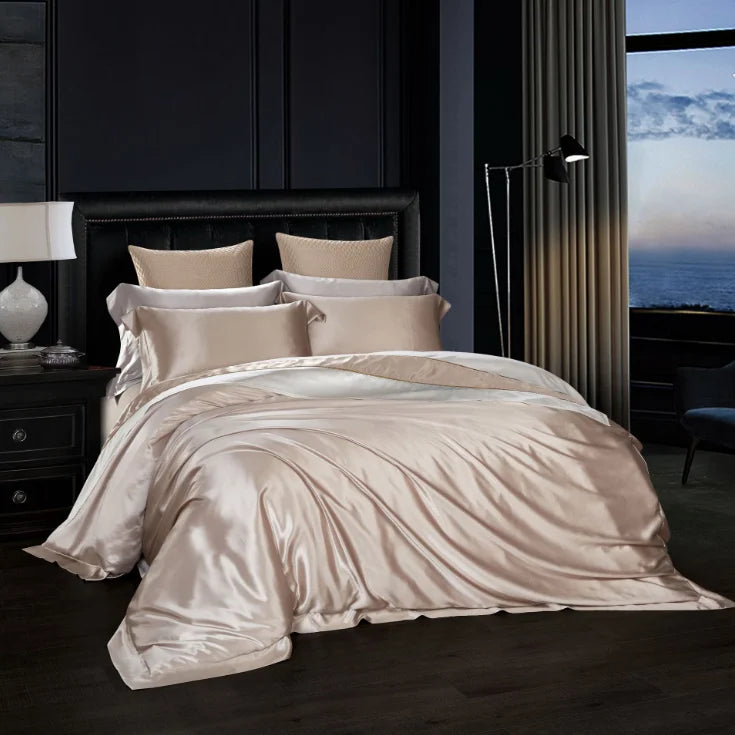Luxury Chinese Pure 100% Mulberry Silk Bedding Set Silk Duvet Cover Set Silk Bdding Set