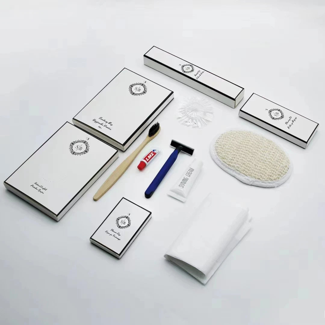 Non Branded Eco Luxury Hotel Amenity Slipper Washable Hotel Slipper Reasonable Price Hotel Amenities Set