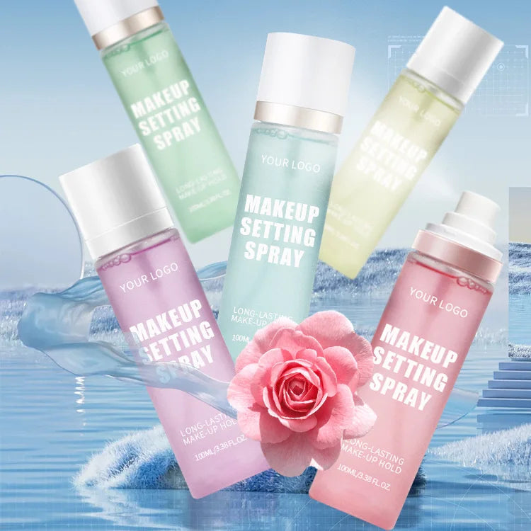 Custom  Body Face  Bottle Fine Mist Sprayer Body  Bottle Hair  100ML 5 Color Setting Spray Makeup Spray