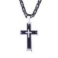 Latest Design 3 Layer Stainless Steel Christmas Gift  Religion Cross Necklace Pendant