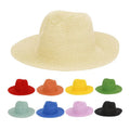 Wholesale Custom Women Wide Brim Panama Straw Cowboy Hats