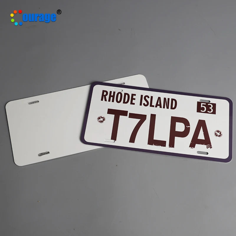 Popular 1mm Thickness 15*30cm  Aluminum White Blank License Plate for Sublimation
