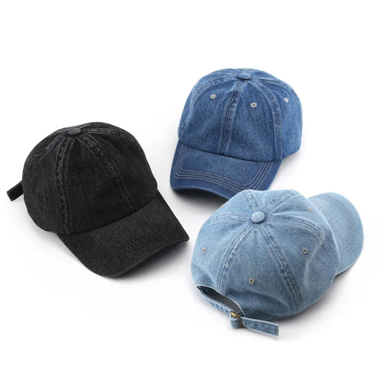 Wholesale Hat Korean Japanese Female Solid Color Couple Outdoor Male Sun Protection Cowboy Vintage Baseball Cap