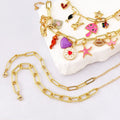 Paper Clip Oval  Chain Bracelet for DIY add on a Charm  Brass Based With 18K Real Gold Plated Jewelry Making Components
