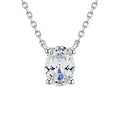 Oval Shape Zircon Pendant Necklace Sterling Silver 925 Jewellery Necklaces for Women Silver 925 Necklaces