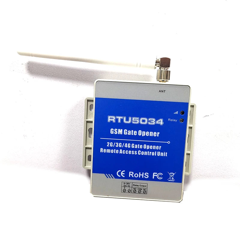 Smart RTU5034 GSM Gate Opener Access Relay Switch Controller by Free Call Home Alarm System 2g