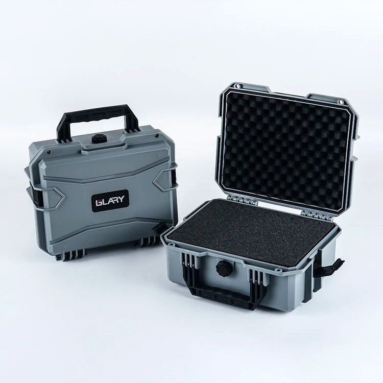 GLARY Rugged Hard Gun Case Organizer with Foam Outdoor Tactical Hand Gun Case Box Portable Gun Equipment Carrying Case Box