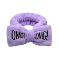 MIO Bandeau Omg Hairband Bow Coral Fleece Hairband Wholesales Girls Cute Face Washing Plush Headband