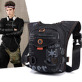 Leapfrog Hot Selling Quality Geometric Zipper Waterproof Nylon Pillow Shape Outdoor Sport Large Capacity Leg Waist Bag Fanny