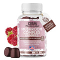 Private Label Mushroom Complex Supplement for Men & Women Energy Memory Booster Reishi Mushroom Gummy Customizable Dosage