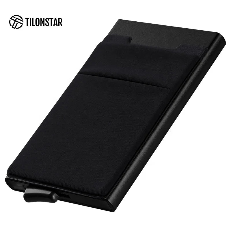 Ultra Thin Metal Card Holder Wallets Pop up Wallet Aluminum Card Holder