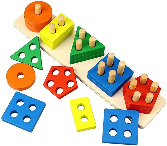 Montessori Toys for 1 2 3 Year Old Toddlers Wooden Sensory Toys Birthday Gifts Educational Toddler Learning Puzzles Toys