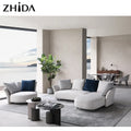 Italian Design High End Modern Fabric Sectional Sofa Set for Living Room Mall Hotel & Villa-Extendable Home Furniture