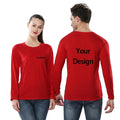 High Quality Men's & Women's Long Sleeve T-Shirt Custom Printed Logo Cotton Blank Plain Design for Ladies
