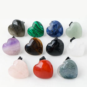 HY Moon Star Crystal Car Air Vent Clips Natural Quartz Healing Crystal Heart Moon Star Car Air Vent Clips Charm Decor Accessories