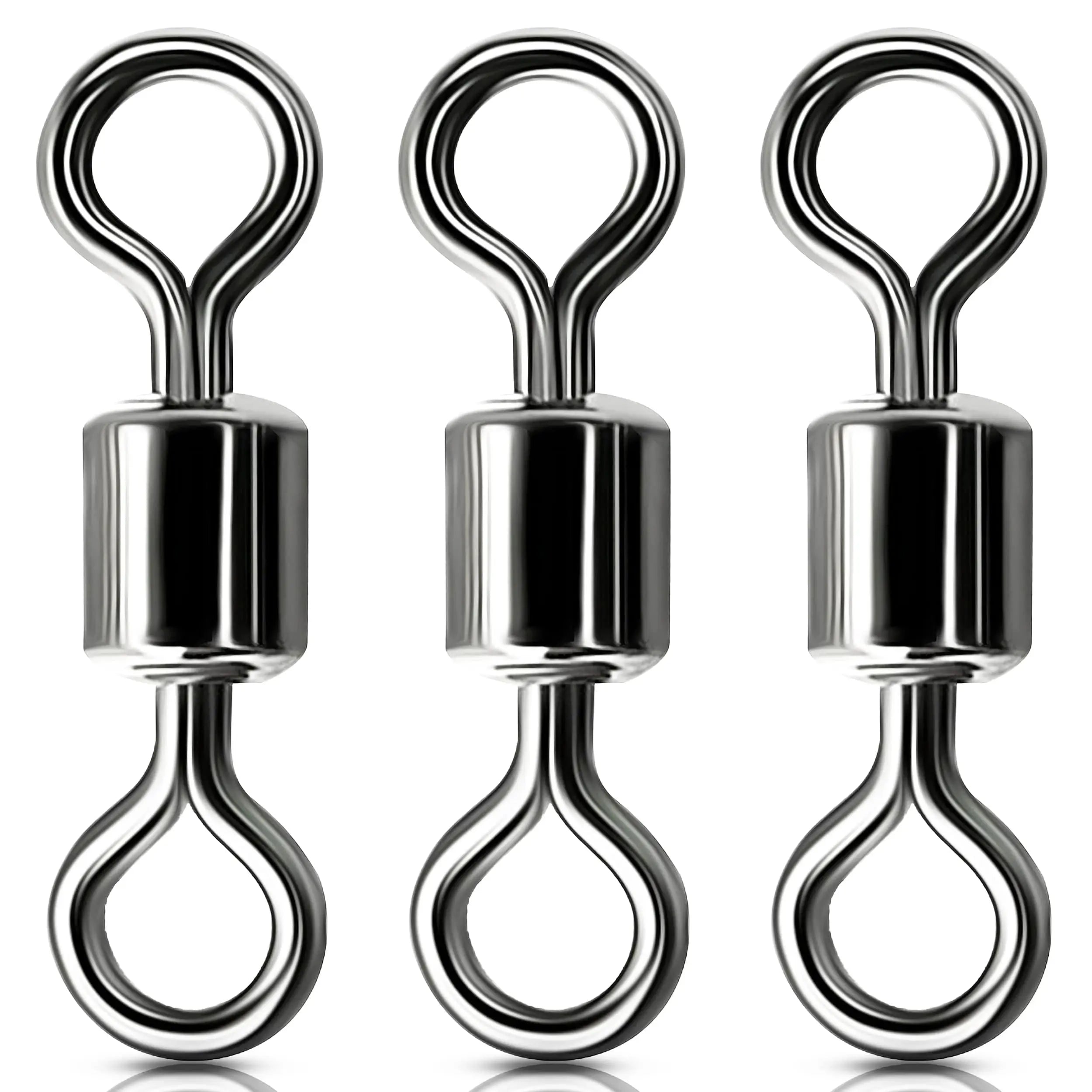 A1 Fishing Rolling Swivel Smooth Rotation Barrel Swivels Snap Hook Line Connector Swivels for Saltwater Freshwater Carp Fishing