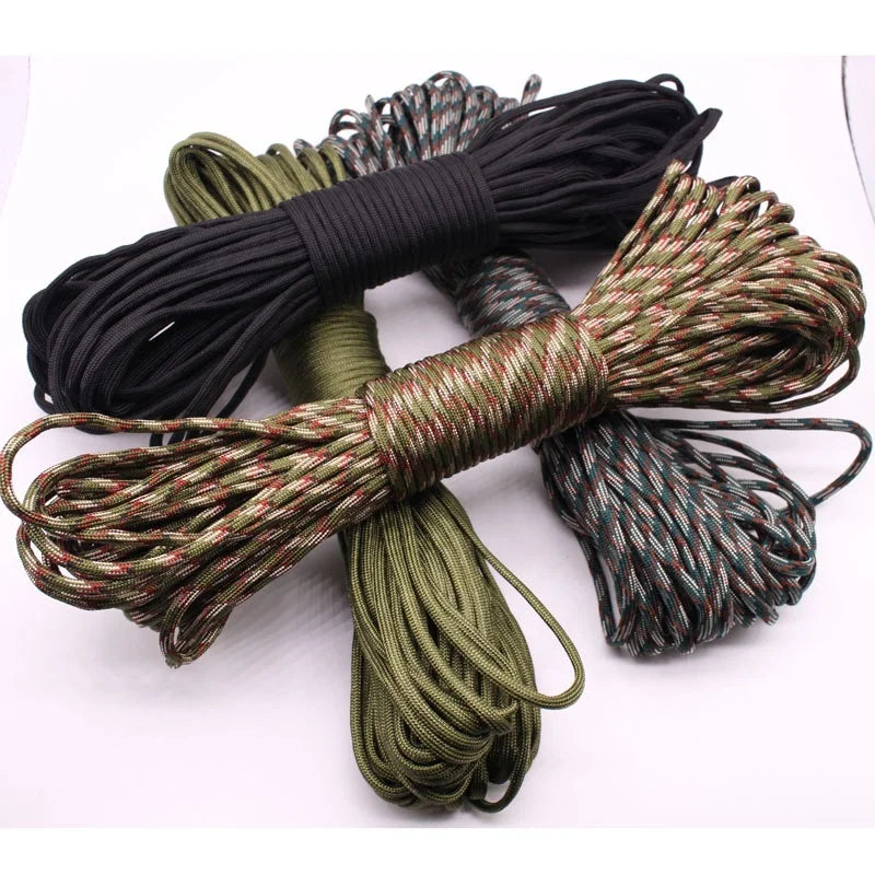 31m 4mm 7 Seven-core Outdoor Multi-purpose Emergency Survival Life Line Parachute Rope Bracelet Braided Rope