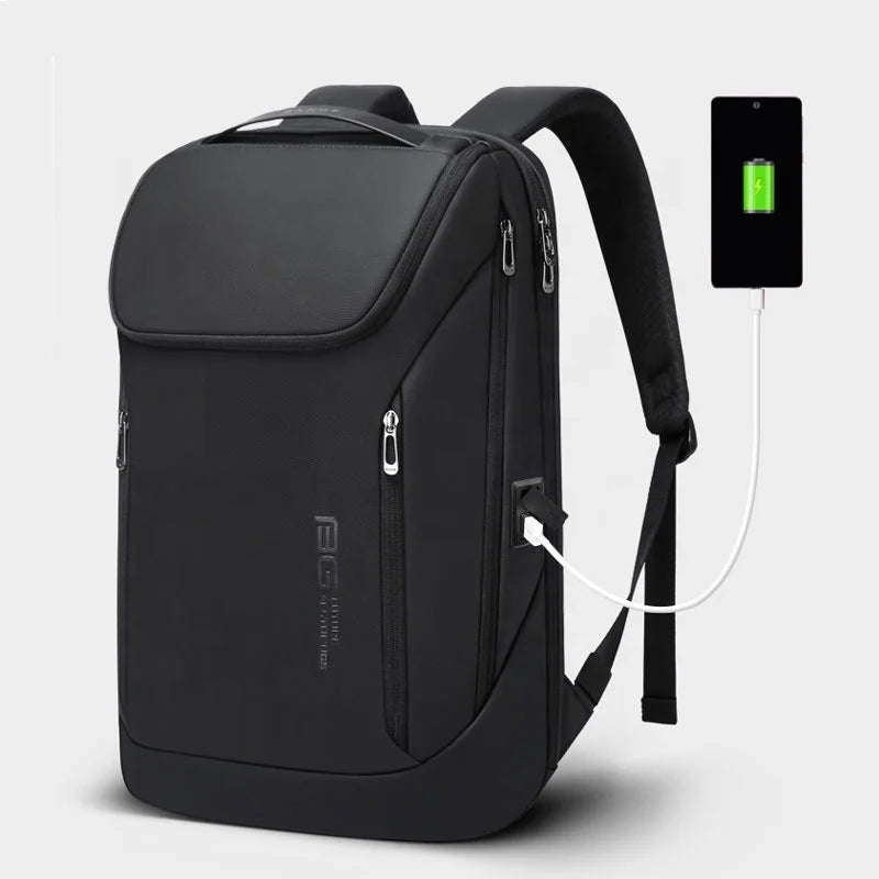 Yakeda Hardshell Backpack Waterproof Computer Backpack with Usb Charger Port Unisex Modern 15.6 Inches Laptop Backpack