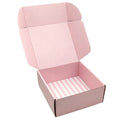 Recyclable Pink & Chocolate Brown Matt Lamination Rigid Clamshell Packaging Boxes for Clothing Shoes Socks & Underwear