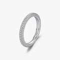 Sparkling Clear CZ Wedding Engagement Band Fine Jewelry New 925 Sterling Silver Luxury Eternity Band Rings for Women
