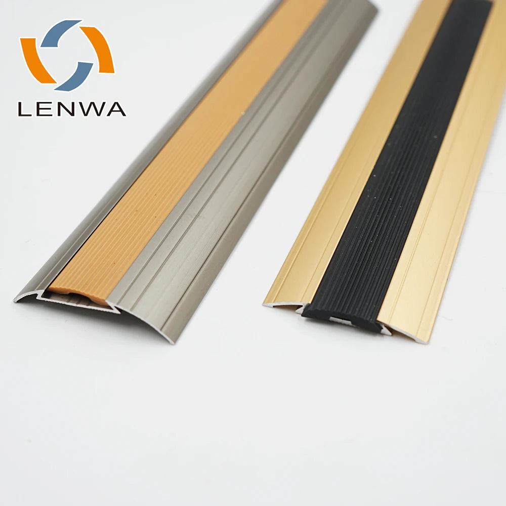 Lenwa Aluminium Manufacturer Cheap Price Anti Non slip Stair Nosing Aluminium Transition Edge Trim