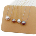 18 Inch  Wholesales 925 Sterling Silver Nature Pearl Pendant Necklace100% Nature Freshwater Big Perfect Round Pearl 10-11 mm