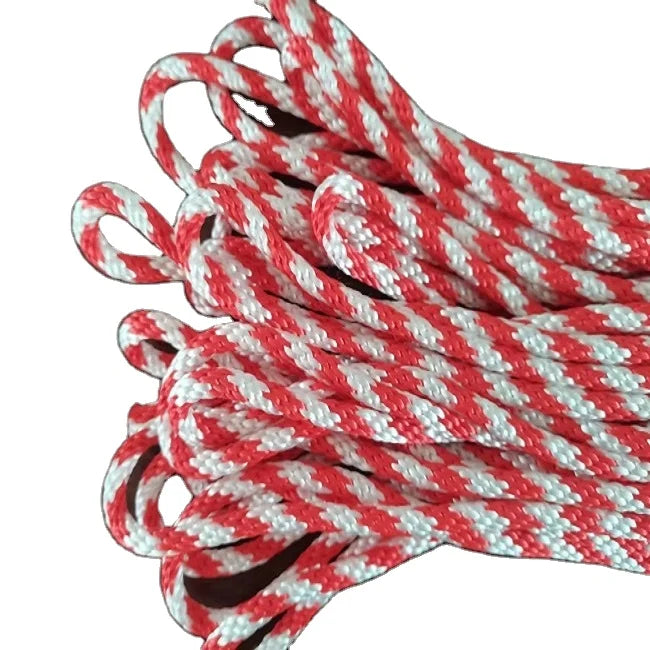 Hot Sale Colorful 12 Strand Solid Braided Rope PP/Nylon/Polyester High Strength 3-16mm Diameter Multi-Purpose Custom Length