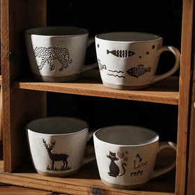 Newest Product Japanese Household Drinking Cup Office Coffee Mug Retro Creative Ceramic Cup