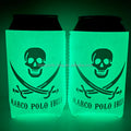 New Arrival Luminous Neoprene PU Leather Can Cooler Luminescent 12 oz Can Coolie for Party