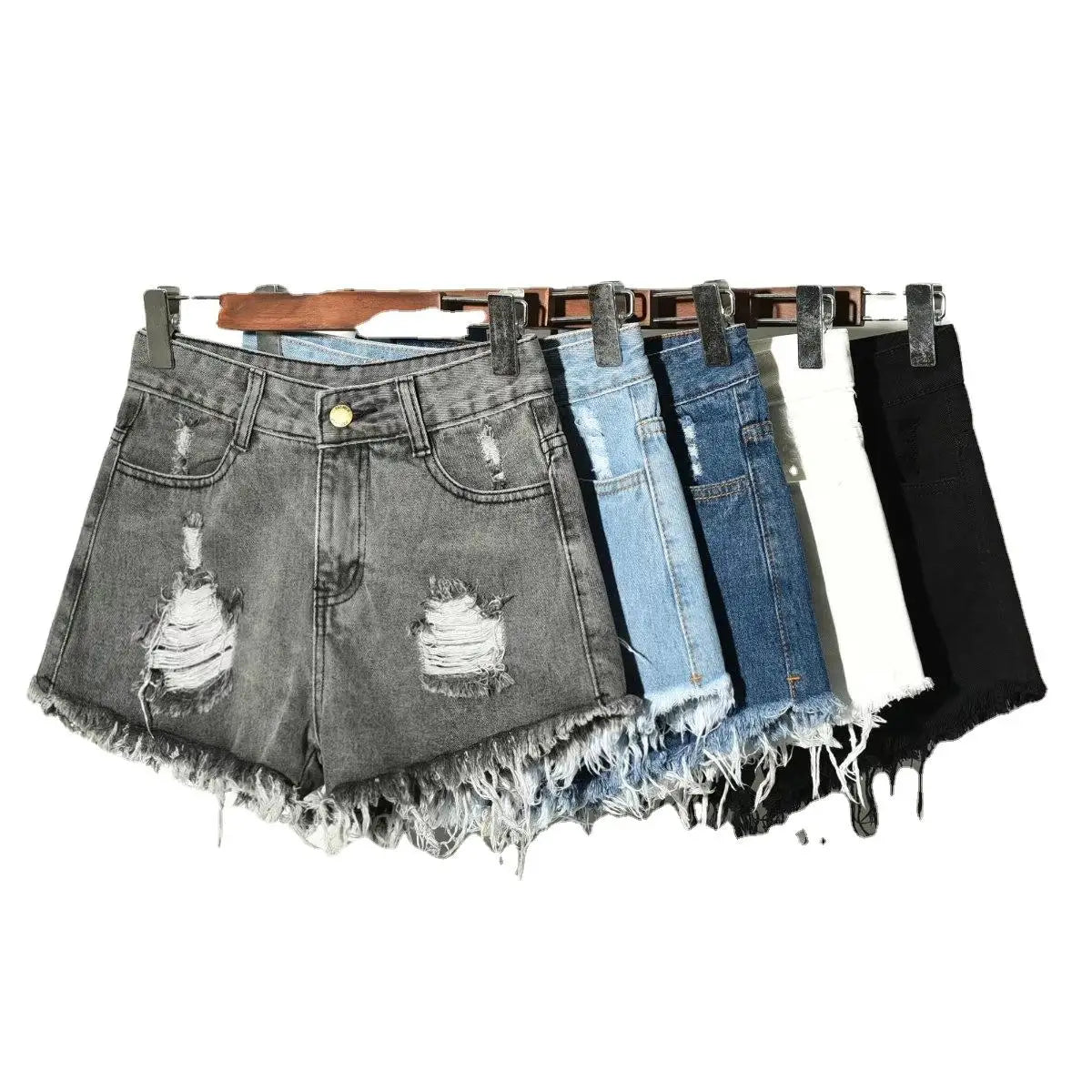 Super Hot 5colors Denim Short Jeans Ladies Ripped Short Pants Women Sexy Pencil Jeans Shorts