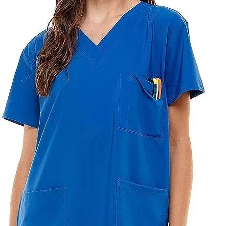 Womens Medical Scrub Suits Doctor Nurse Dentist Uniform Tops Pants Set Clinic Nurses Uniform Scrub