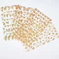3D Holographic Butterfly Nail Art Stickers Adhesive Gold Silver Laser Foil Nail Decals for Women Girls DIY Manicure Decoration