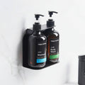 Self Adhesive Manual Soap Dispenser Holder Hotel Bathroom Shampoo and Conditioner Bath Land Bottle with Pump