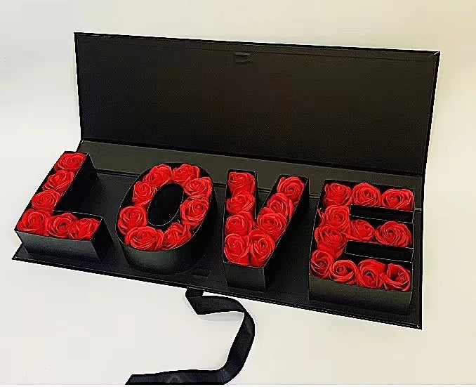 Zexwrap New Clamshell Design LOVE IOU Creative Gift Flower Bouquet Box for Rose