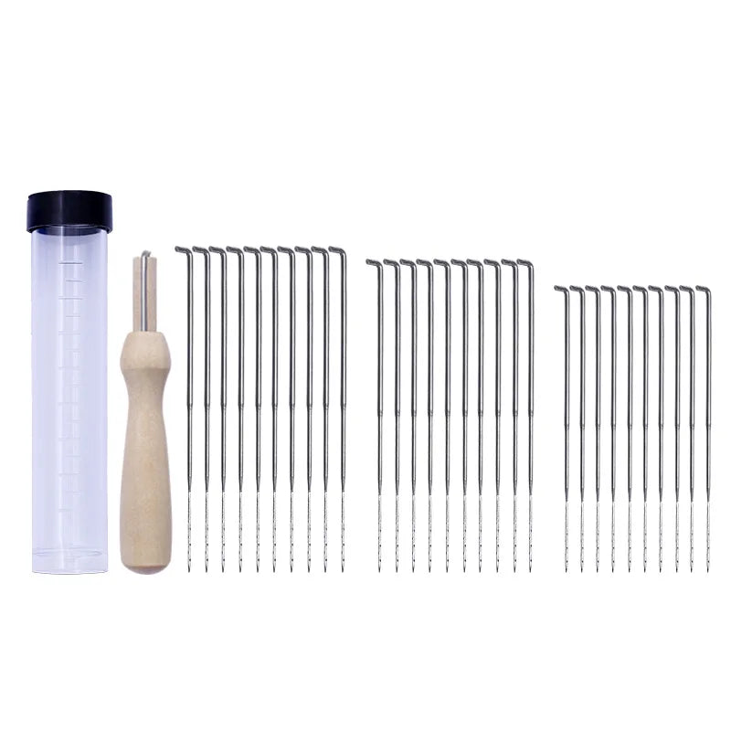 30 Pieces Triangle Needle Wool Felting Needle Kit for Wool Felt Tool Needle