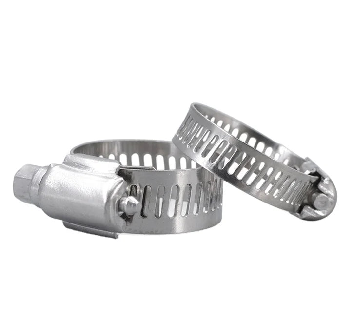 Pipe Clamp 3/4 Hose Clamps 304 Stainless Steel Polished Gas Hose Clamp American Type Worm Drive Inch