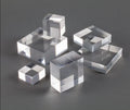 Custom Portable Clear Acrylic Block Eco-Friendly Solid Cube Jewelry Display Stand Display Block Holder